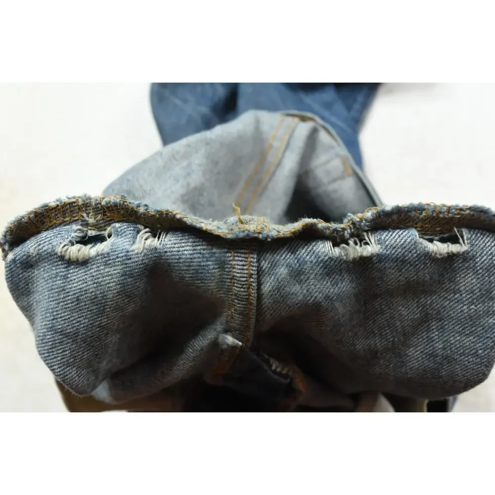 Vintage Levis 501xx Jeans Mens 32x29 (32x27.5) Blue Distressed Button-Fly 90s